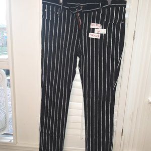 Dogpile, Black and white striped jeans, 36 waist